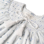 Organic Smocked Top & Shorts Set - Blue Vines