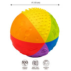 Natural Rubber 4" Sensory Ball Rainbow, Eco-Friendly