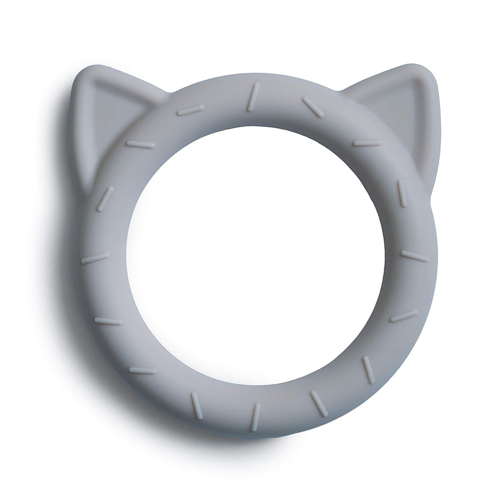 mushie Silicone Baby Teether Toy | Dog Brown