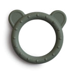 mushie Silicone Baby Teether Toy | Dog Brown