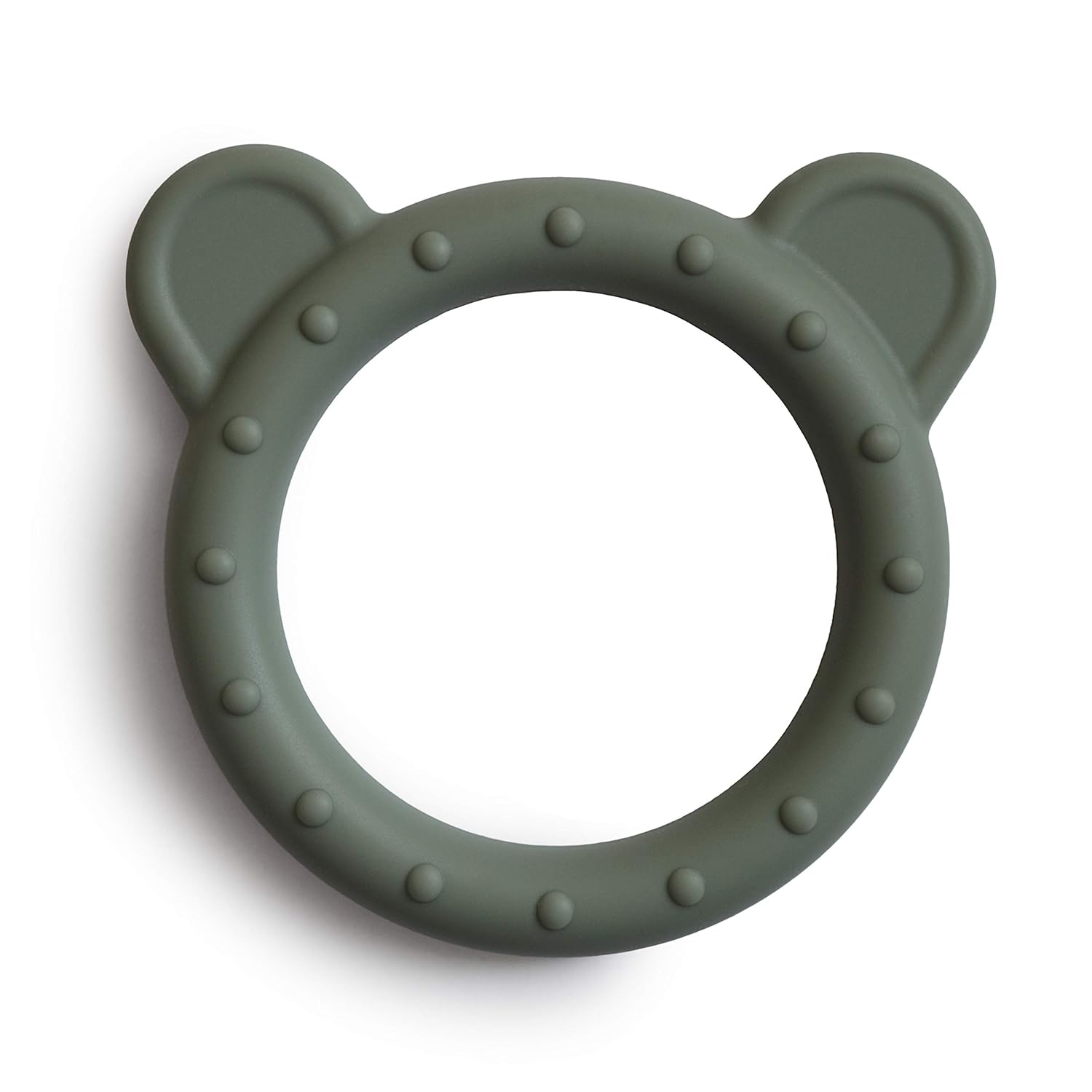mushie Silicone Baby Teether Toy | Dog Brown