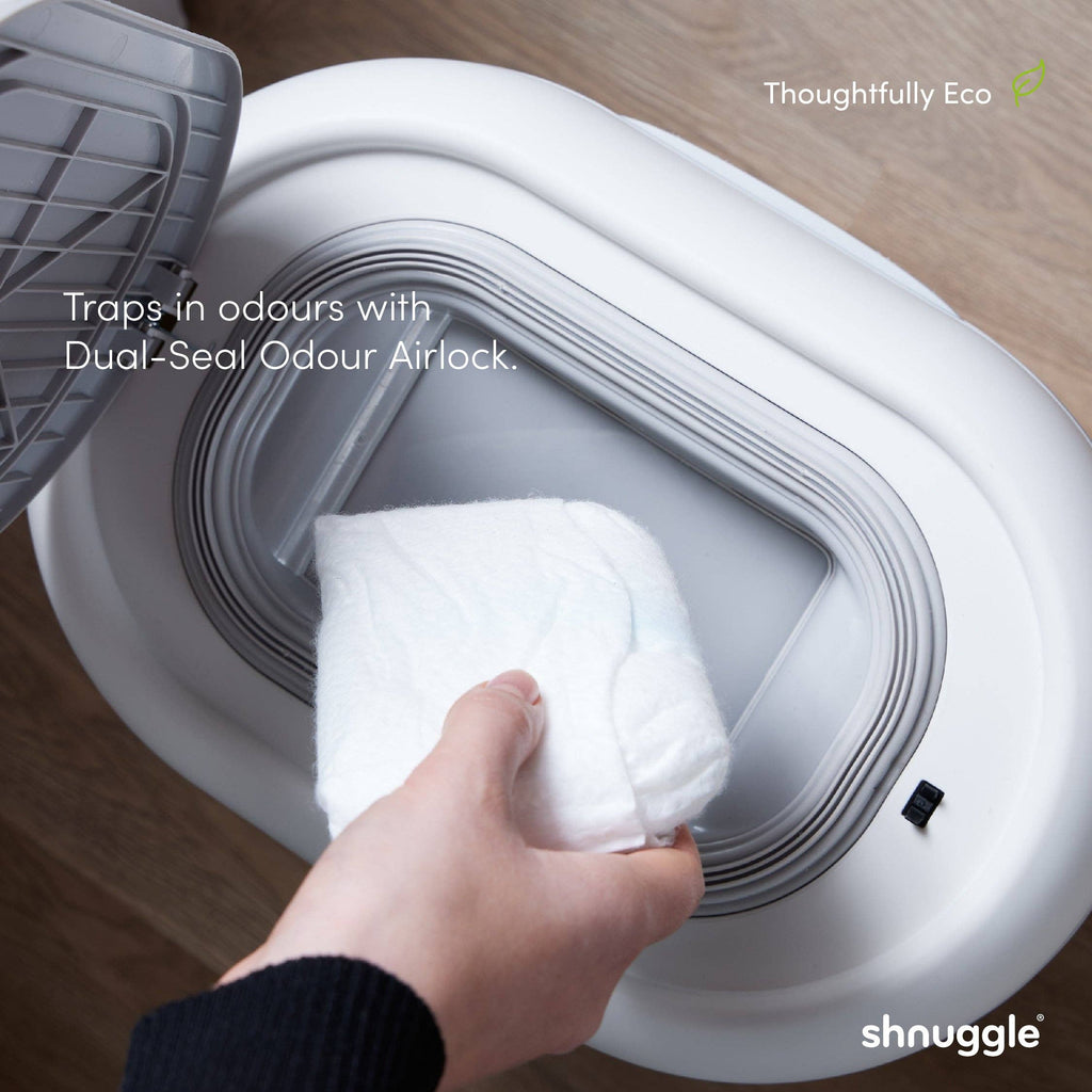 Changing Essentials Kit: Shnuggle Changing Mat + Diaper Pail + Liners