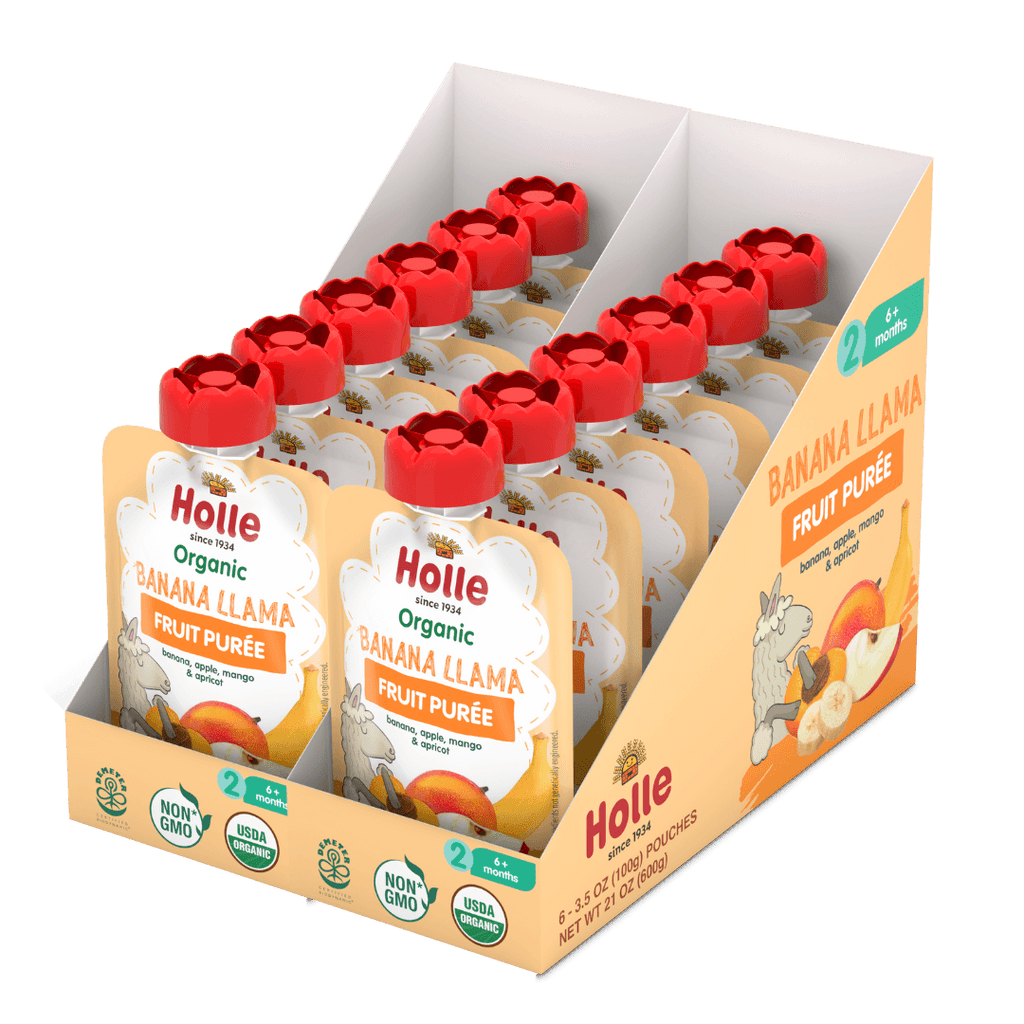 Holle Biodynamic Baby Food Pouches: Banana Llama (12 pack)