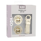 BIBS Colour Pacifier & Loop Clip Gift Set, Size 1