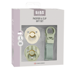 BIBS Colour Pacifier & Loop Clip Gift Set, Size 1