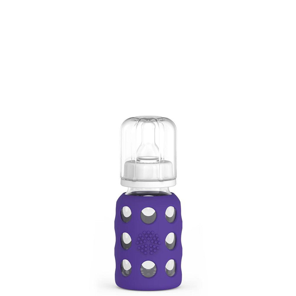 4oz Glass Baby Bottle - Stage 1 Nipple, Stopper, and Cap