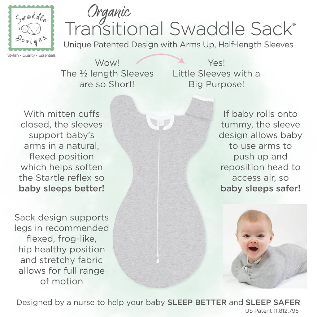Organic Transitional Swaddle Sack, Sand Dollar