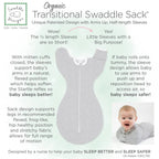Organic Transitional Swaddle Sack, Sand Dollar