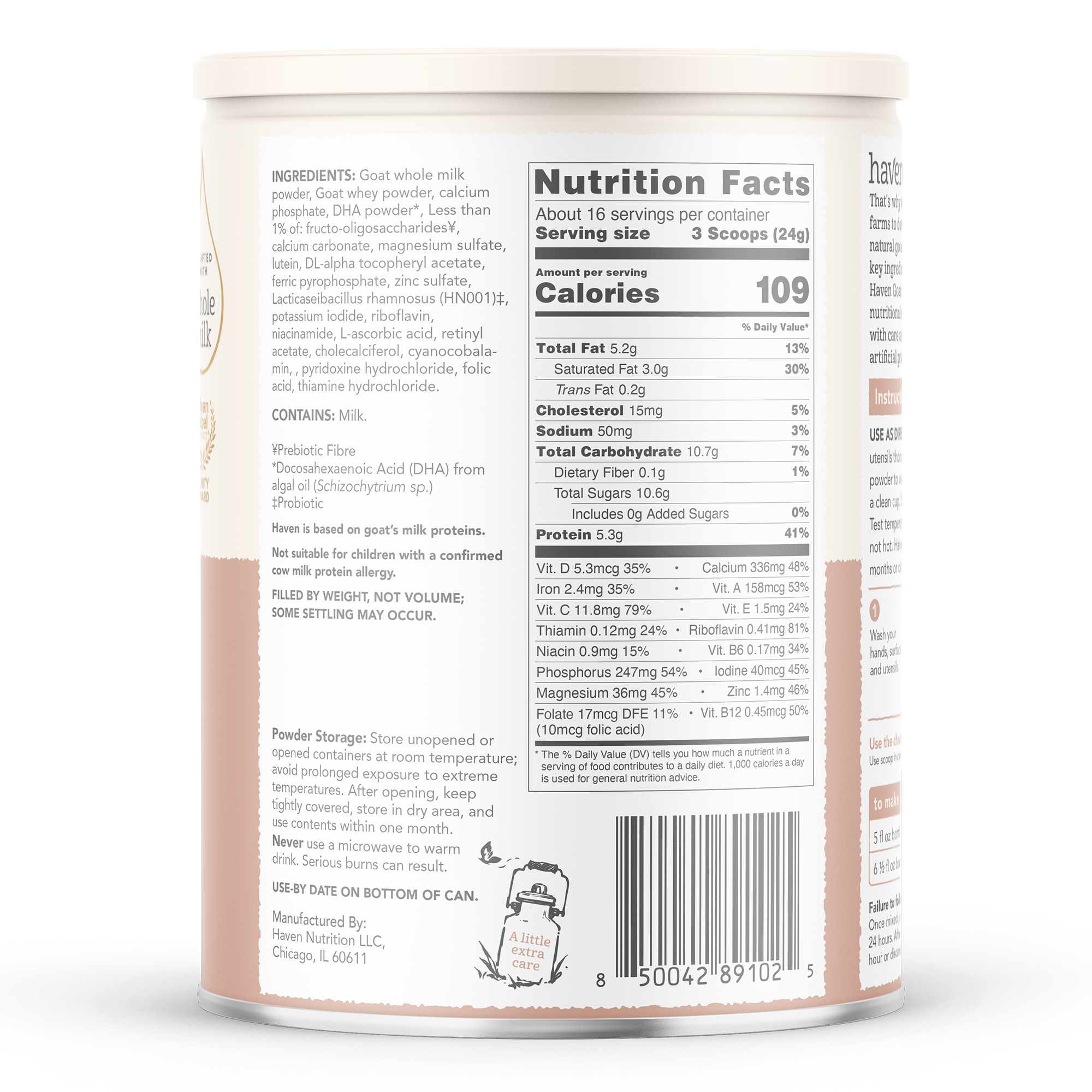 Haven Goat Toddler Formula | NZ Grass Fed Whole Milk