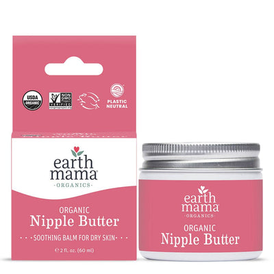 Organic Nipple Butter for Breastfeeding - 2 fl oz: Moisturizing, Soothing, Petroleum-Free, Non-Toxic