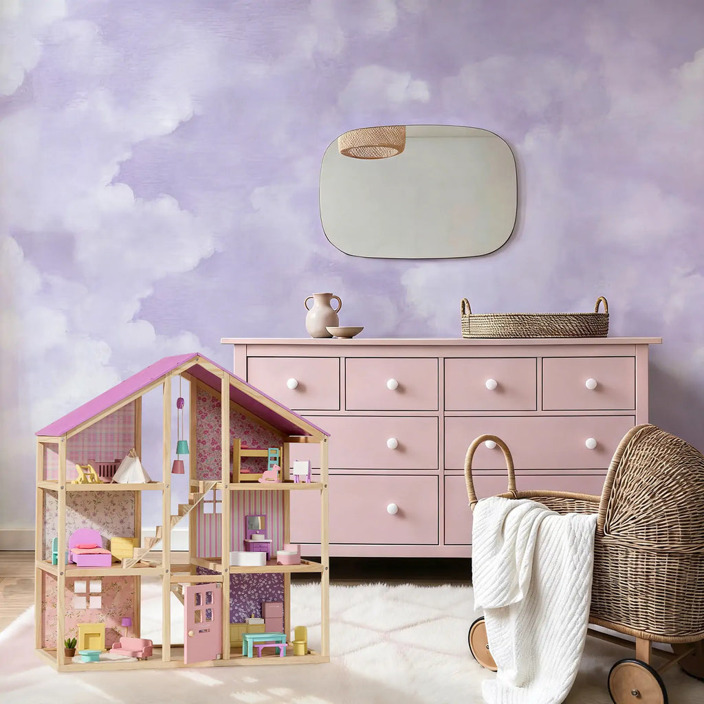 Tiny Land® Casa de muñecas de unicornio Sweetwood y muñecas de madera