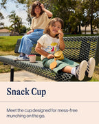 Lalo Snack Cup - Mess-Free Silicone Snack Cups for Toddlers & Babies with Detachable Lid, BPA-Free Baby Snack Containers, Fits Most Stroller & Car Seat Cup Holders, Dishwasher Safe, Oatmeal