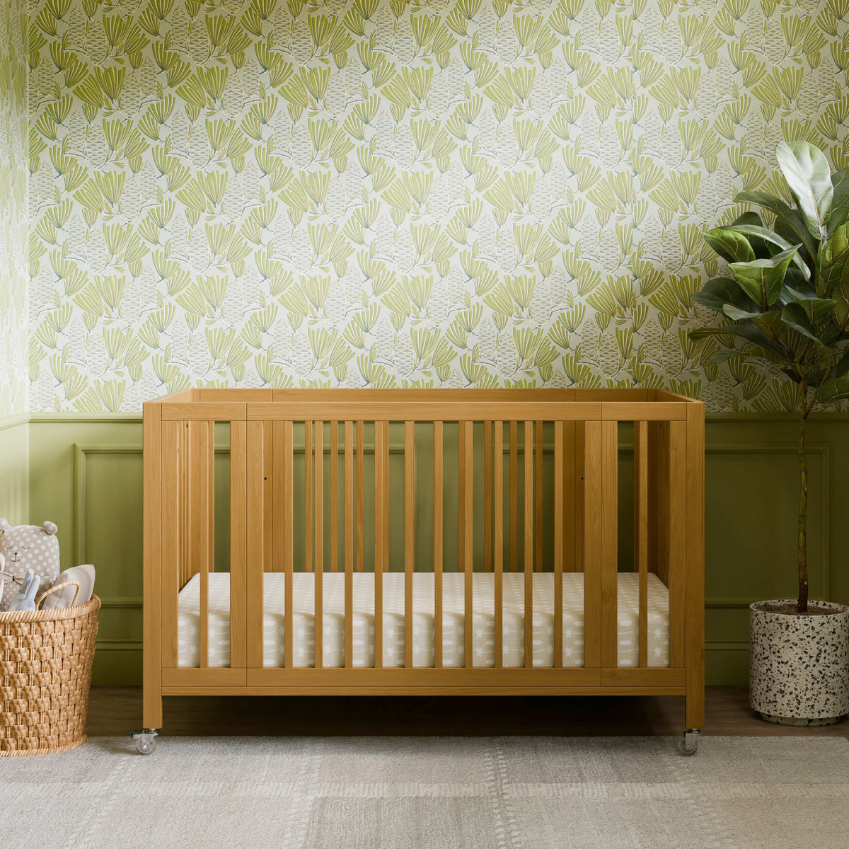 Rolli 9-in-1 Convertible All-Stages® Crib with Bassinet & Toddler Bed Conversion Kits