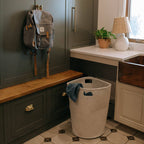 Felt Laundry Hamper - White