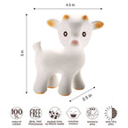 Natural Rubber Teether Goat, Non-Toxic, Mold-free Design