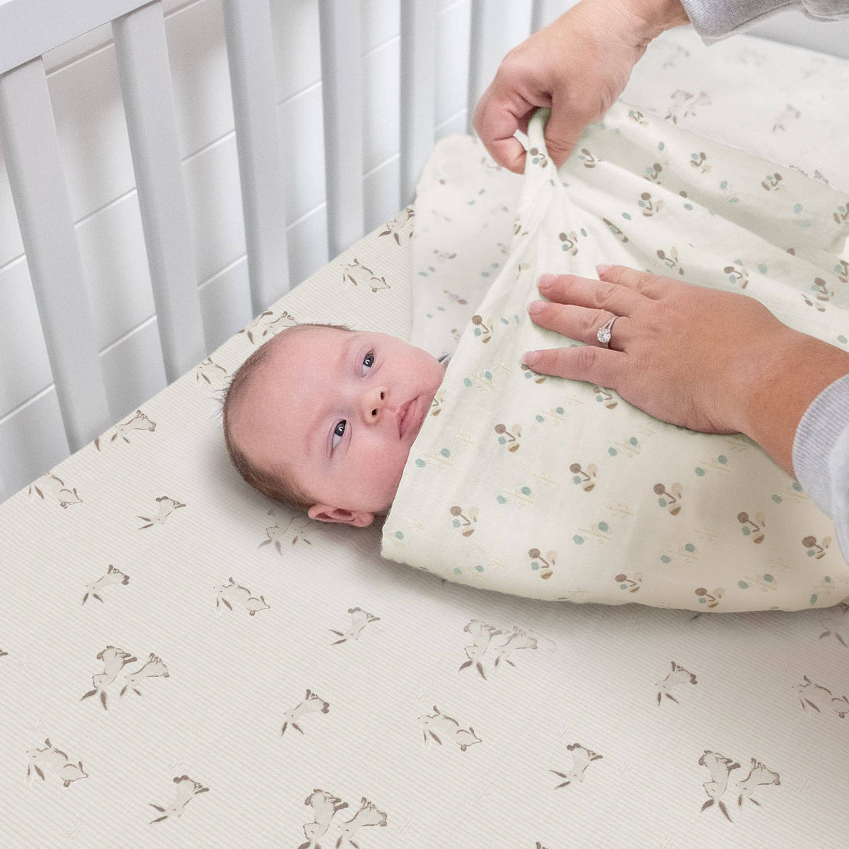 Organic Cotton Bunny Fitted Crib Sheet