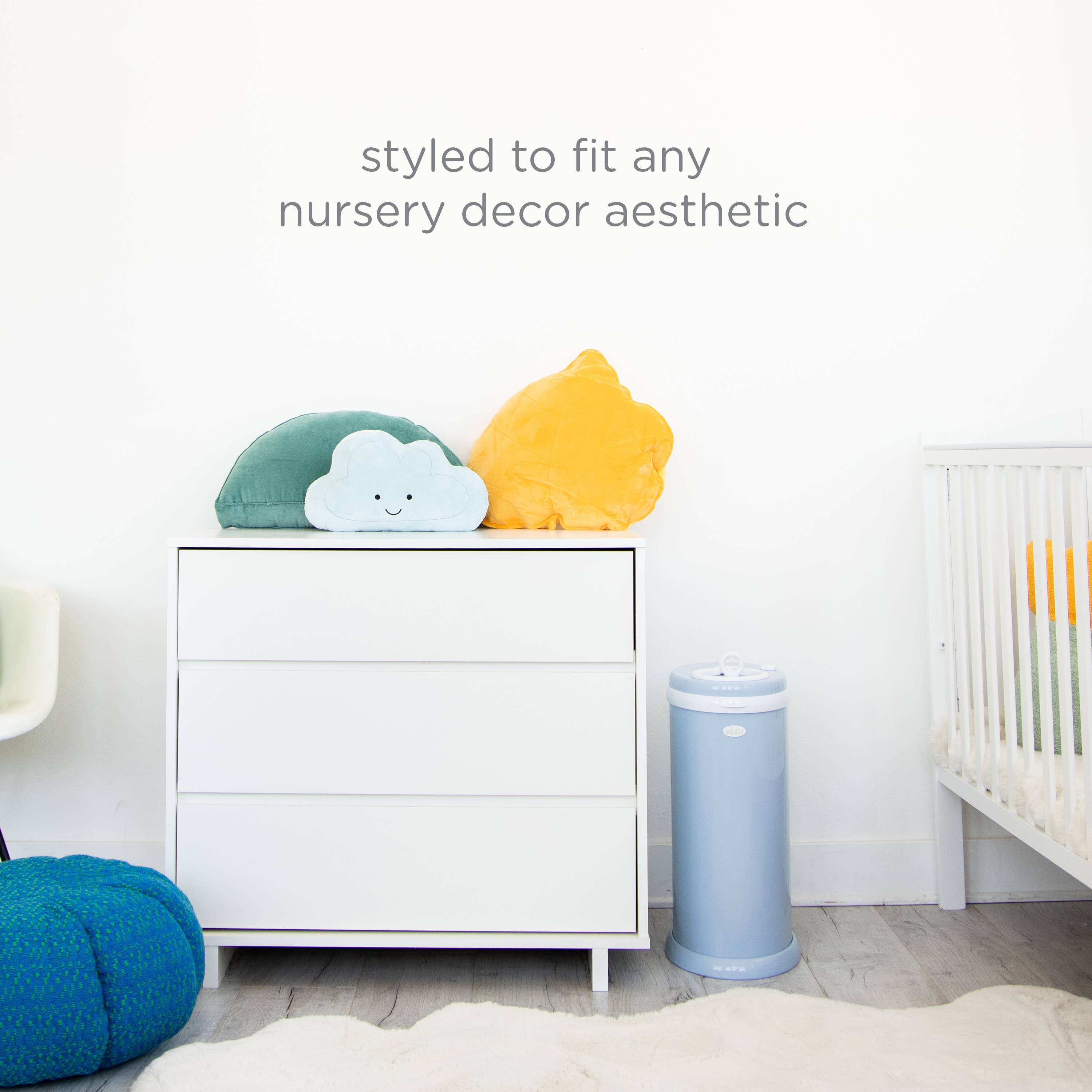 Cloudy Blue Diaper Pail