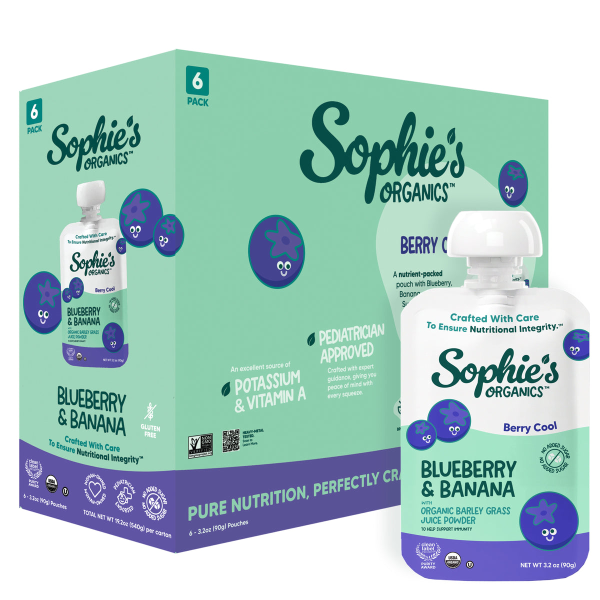 Bolsitas orgánicas Berry Cool (paquete de 6)
