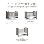 Cuna convertible 3 en 1 Abigail