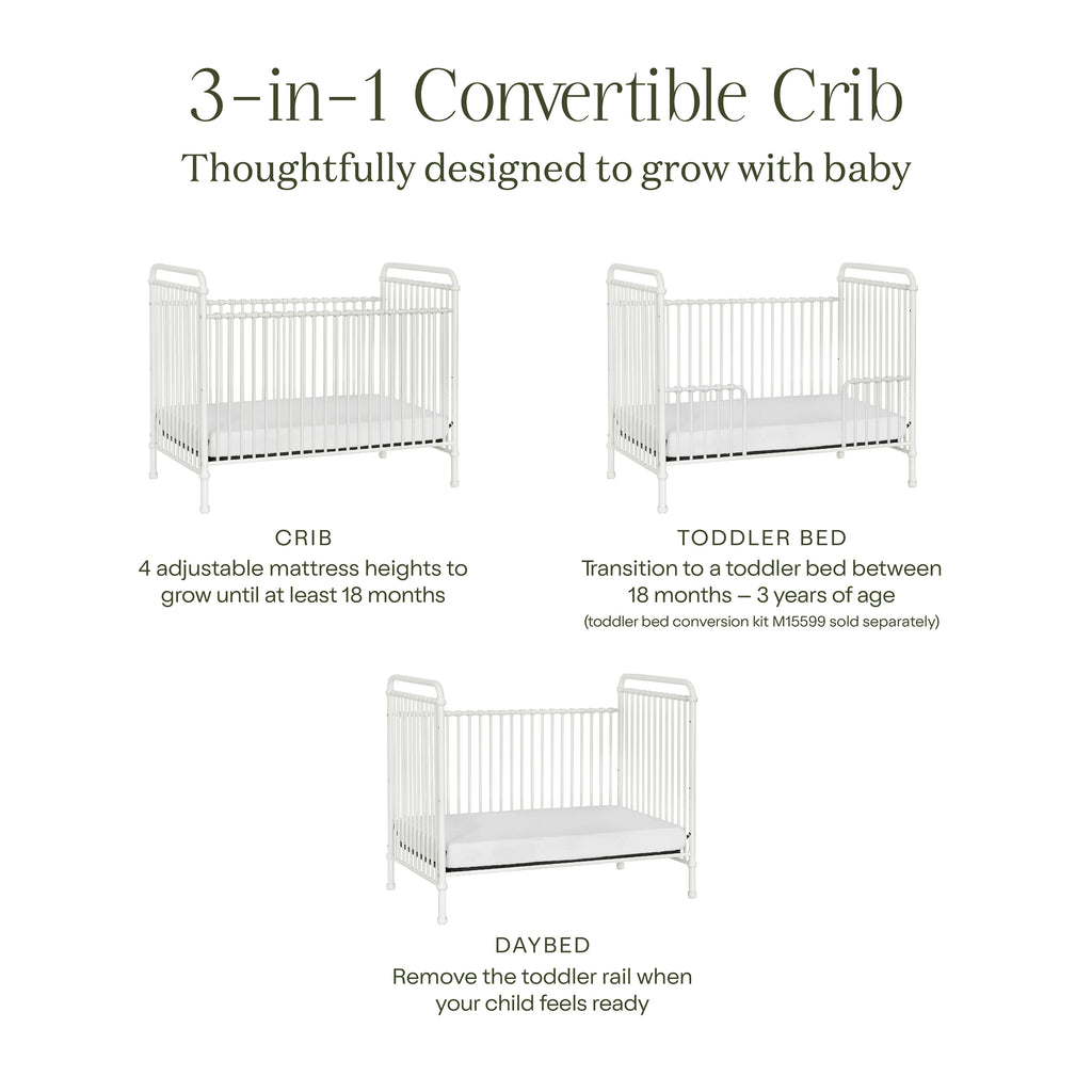 Cuna convertible 3 en 1 Abigail