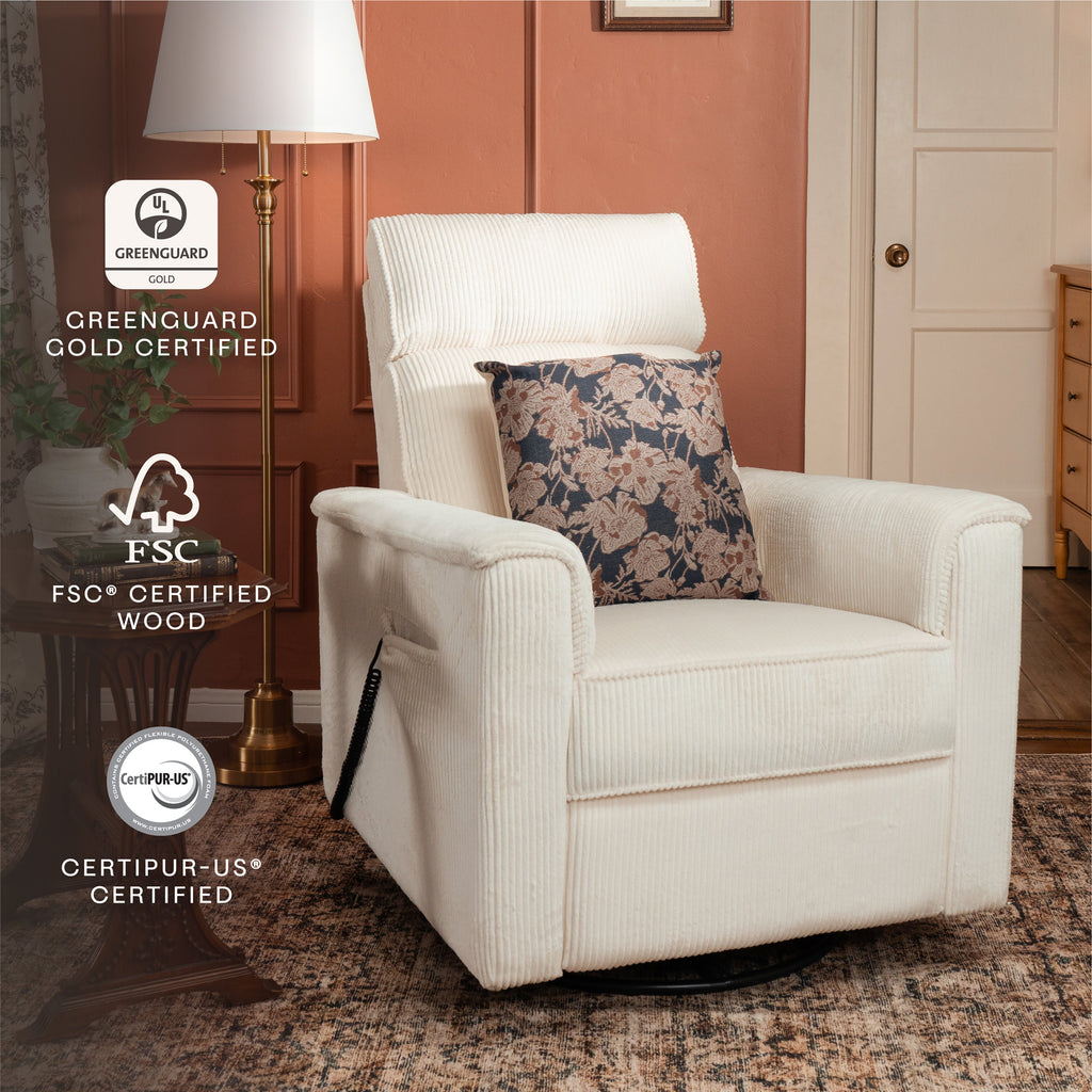 Willa Deluxe Power Recliner and Swivel Glider with Heat and Massage