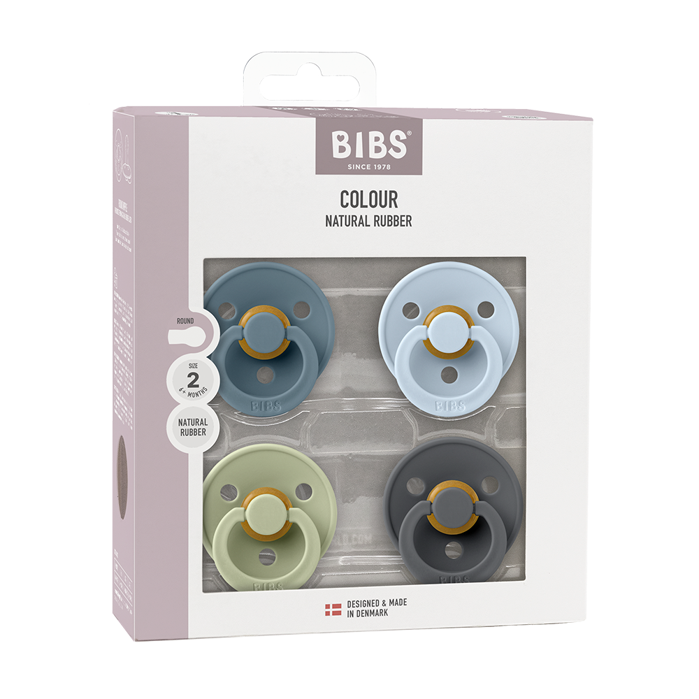 BIBS Colour Pacifiers, 4-Pack, Size 1