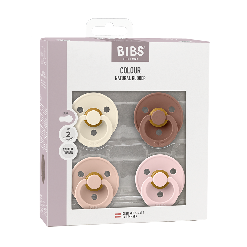 BIBS Colour Pacifiers, 4-Pack, Size 1
