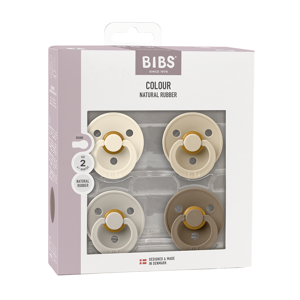 BIBS Colour Pacifiers, 4-Pack, Size 1