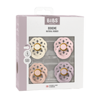 BIBS Boheme Pacifiers, 4-Pack, Size 1 — Ivory/Blush/Blossom/Dusky Lilac