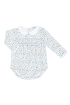 Blue Meadow Smocked Bubble LS