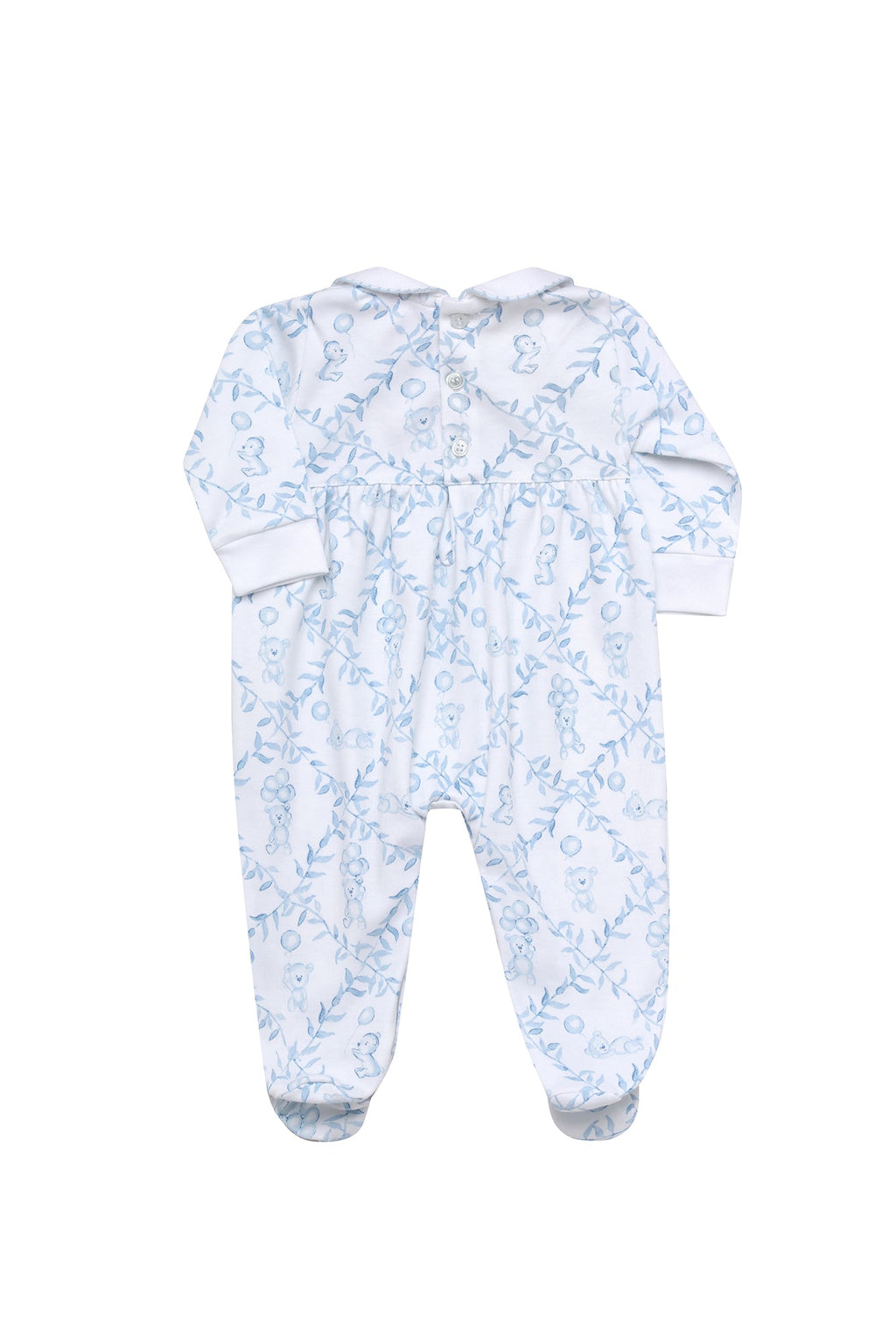 Bears Trellace Smocked Footie