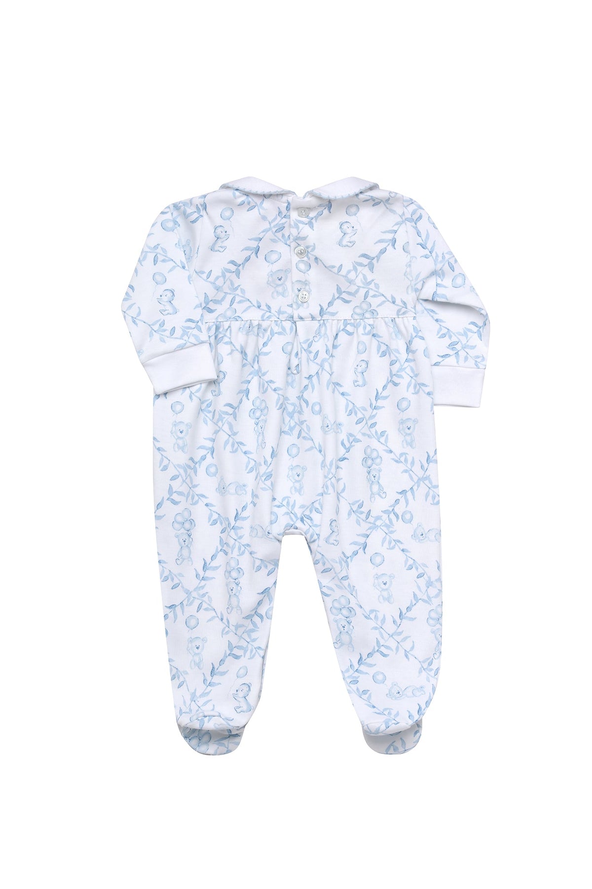Bears Trellace Smocked Footie