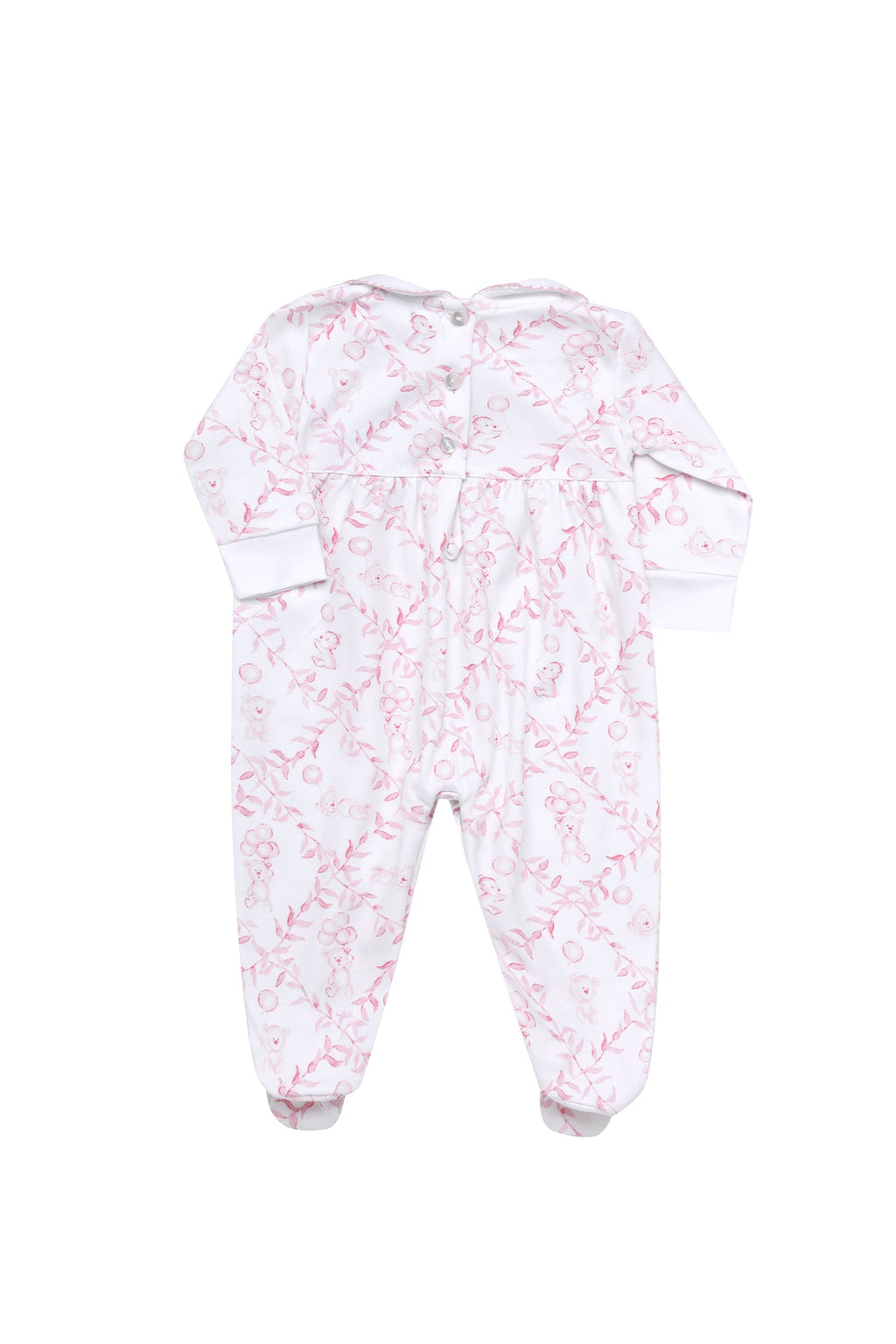 Bears Trellace Smocked Footie