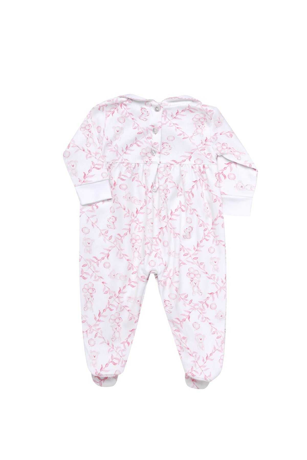 Bears Trellace Smocked Footie