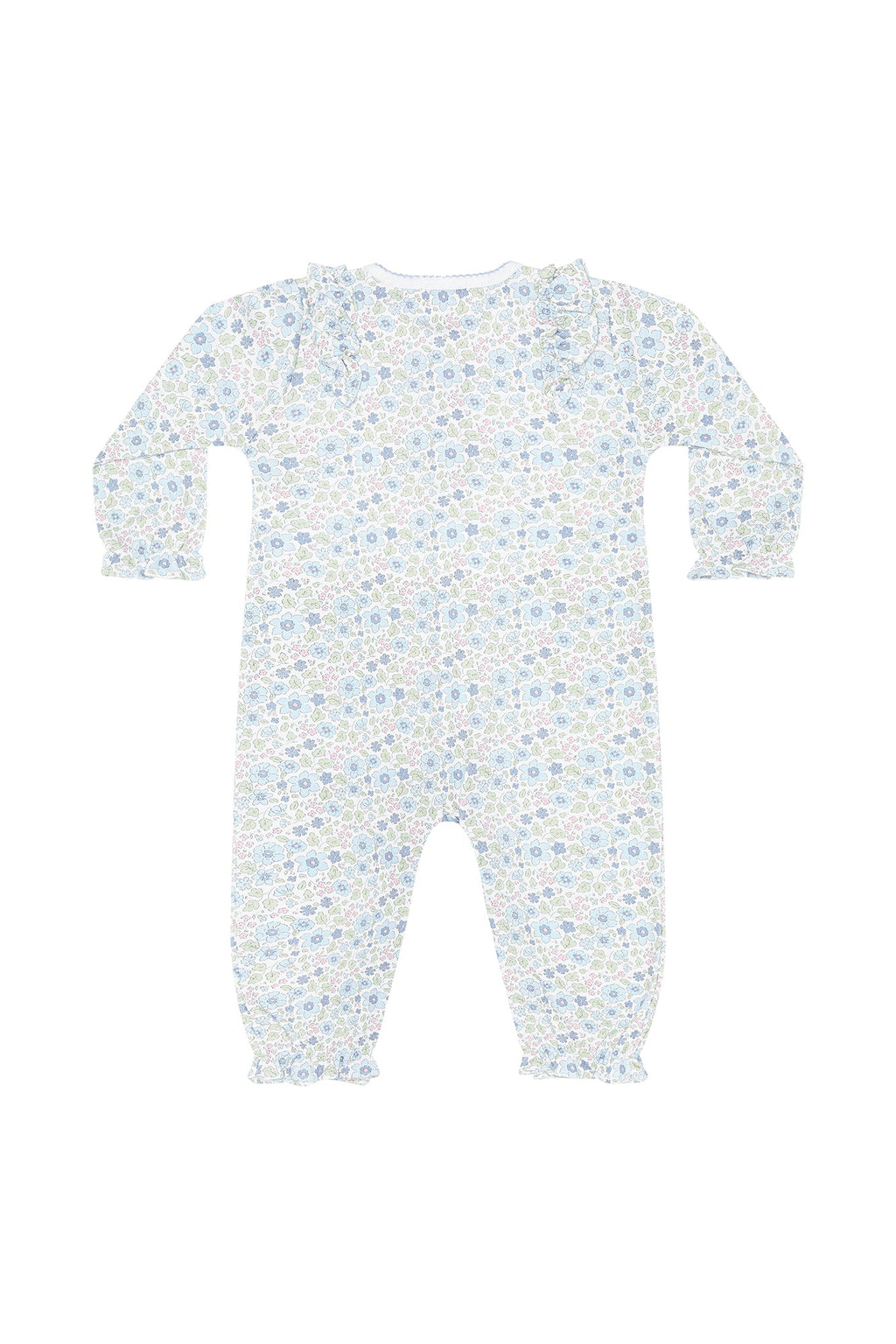 Blue Meadow Romper LS