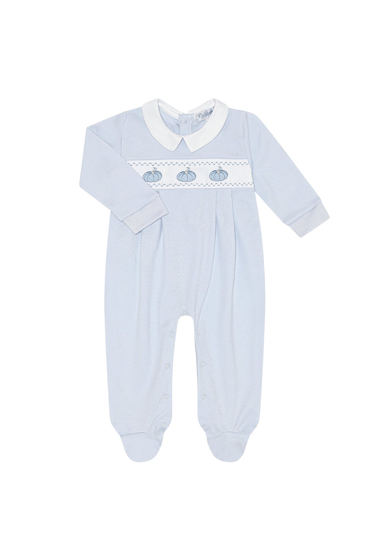 Pumpkin Patch Embroidered Footie