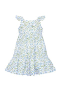 Blue Vines Woven Summer Dress