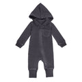 Coal | Organic Cozy Zipper Romper