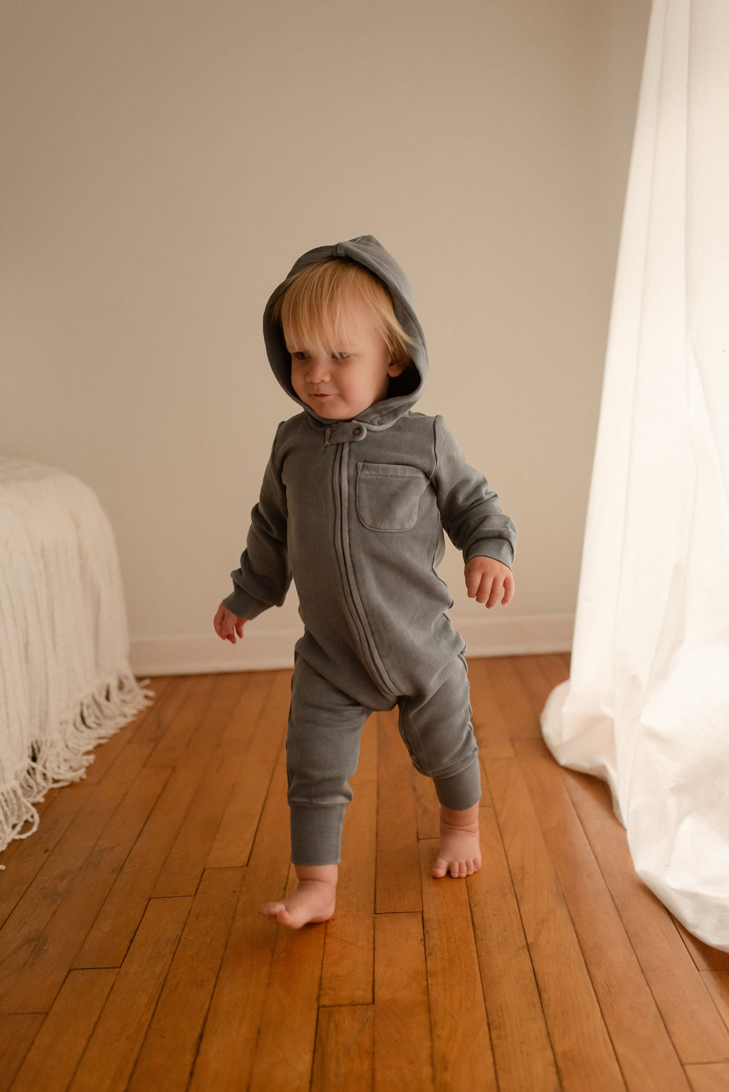 Moonstone | Organic Cozy Zipper Romper