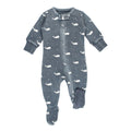 Moonstone Whale | Organic Cozy Zipper Footie