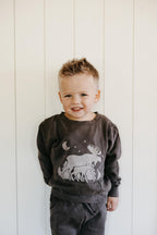Bark Moose | Kids' Organic Cozy Graphic Sweatshirt & Jogger Set