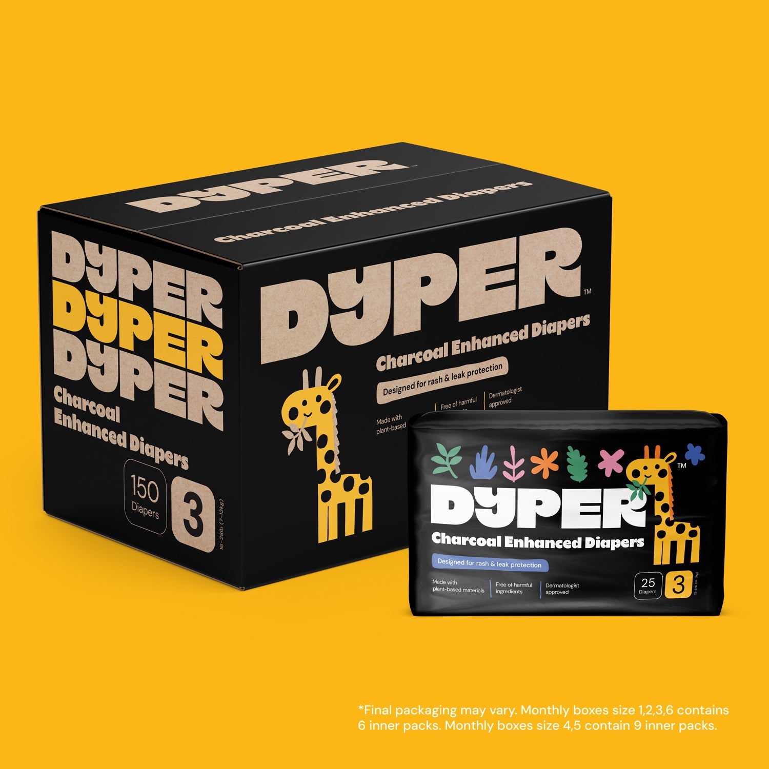 Charcoal Enhanced Diaper Monthly Box