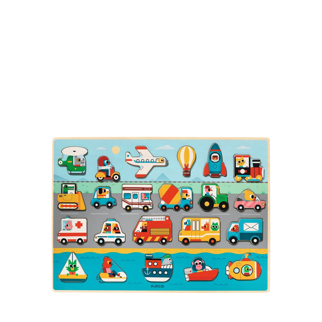 Puzzlo Vroom Wooden Puzzle