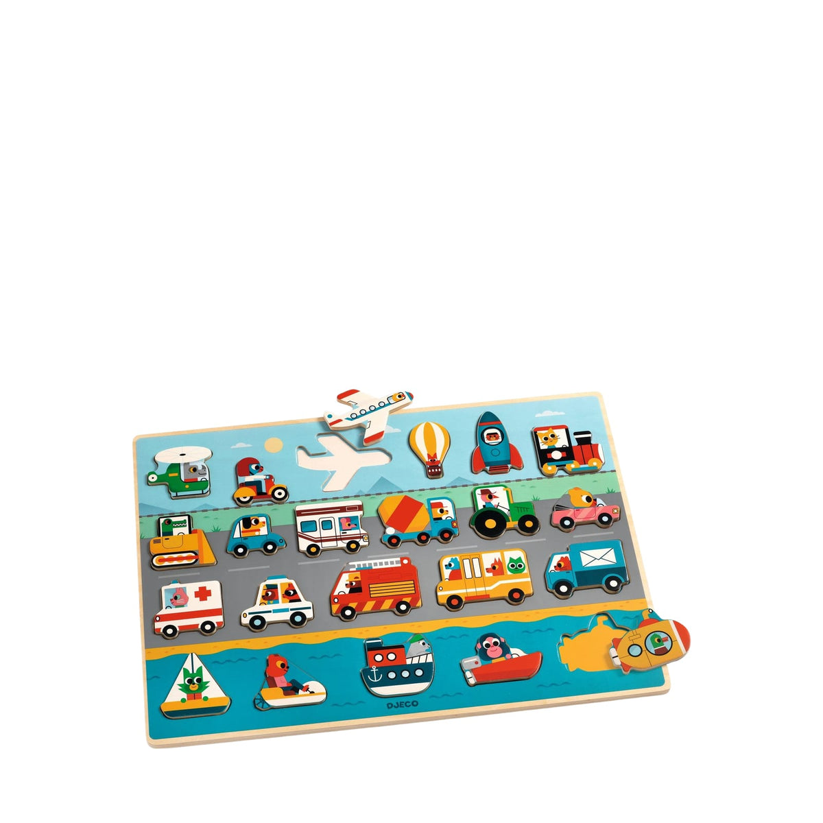 Puzzlo Vroom Wooden Puzzle