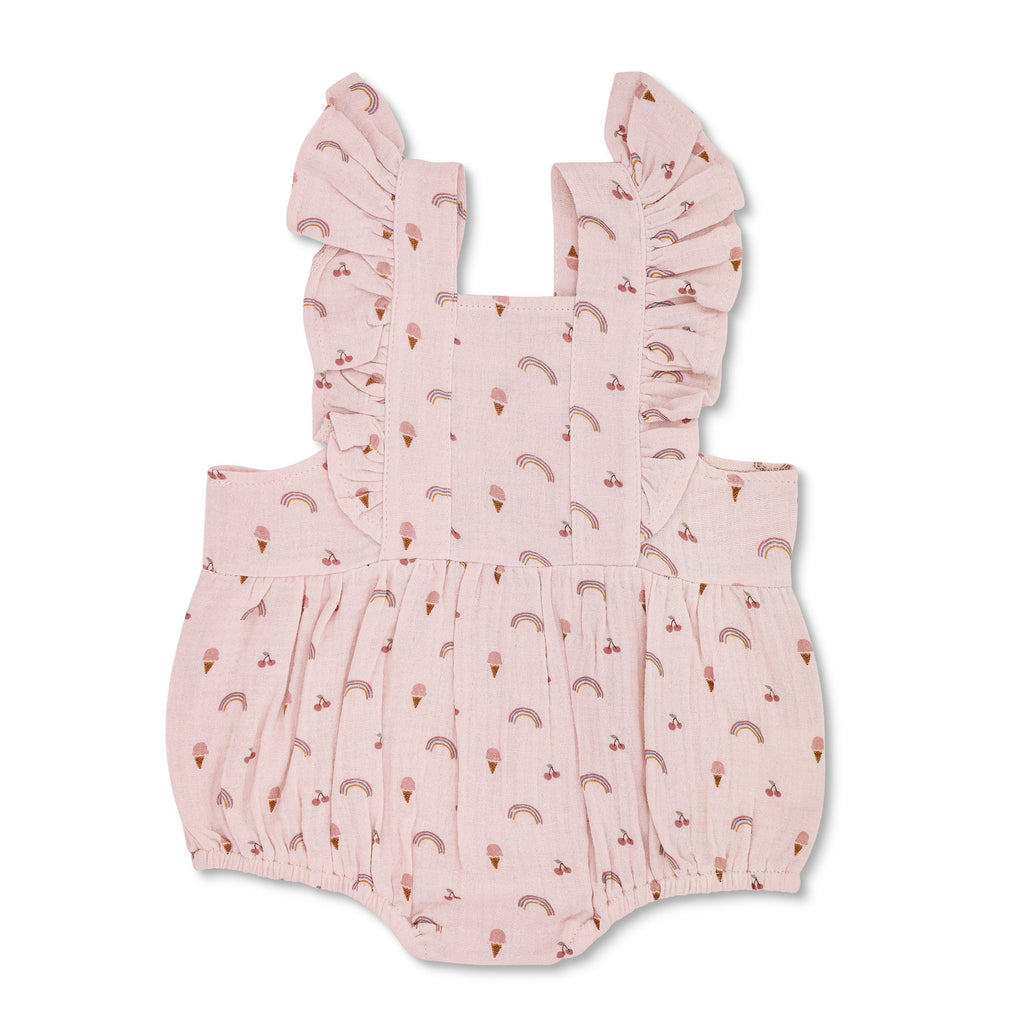 Muslin Flutter Sleeve Romper