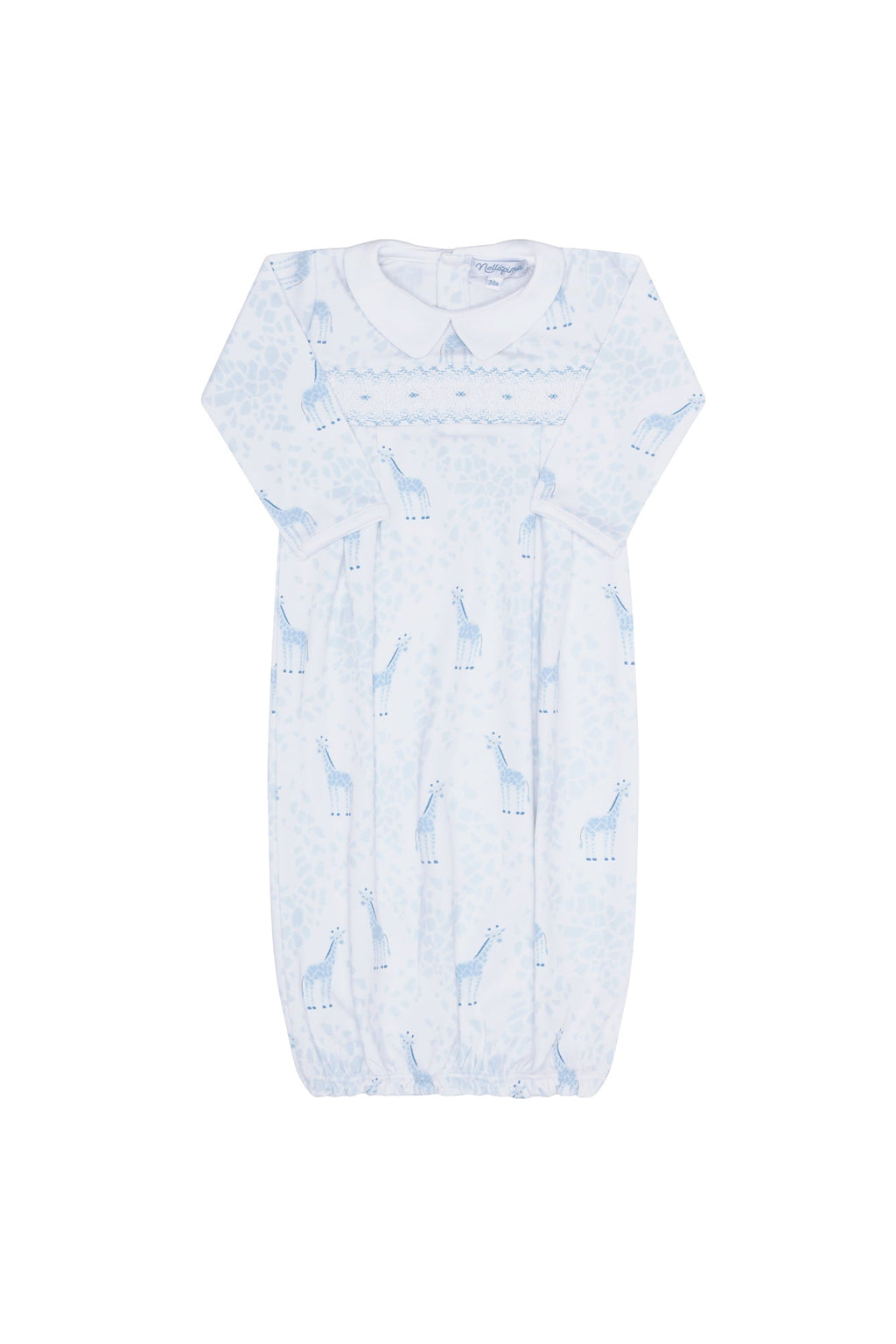 Giraffe Print Smocked Gown