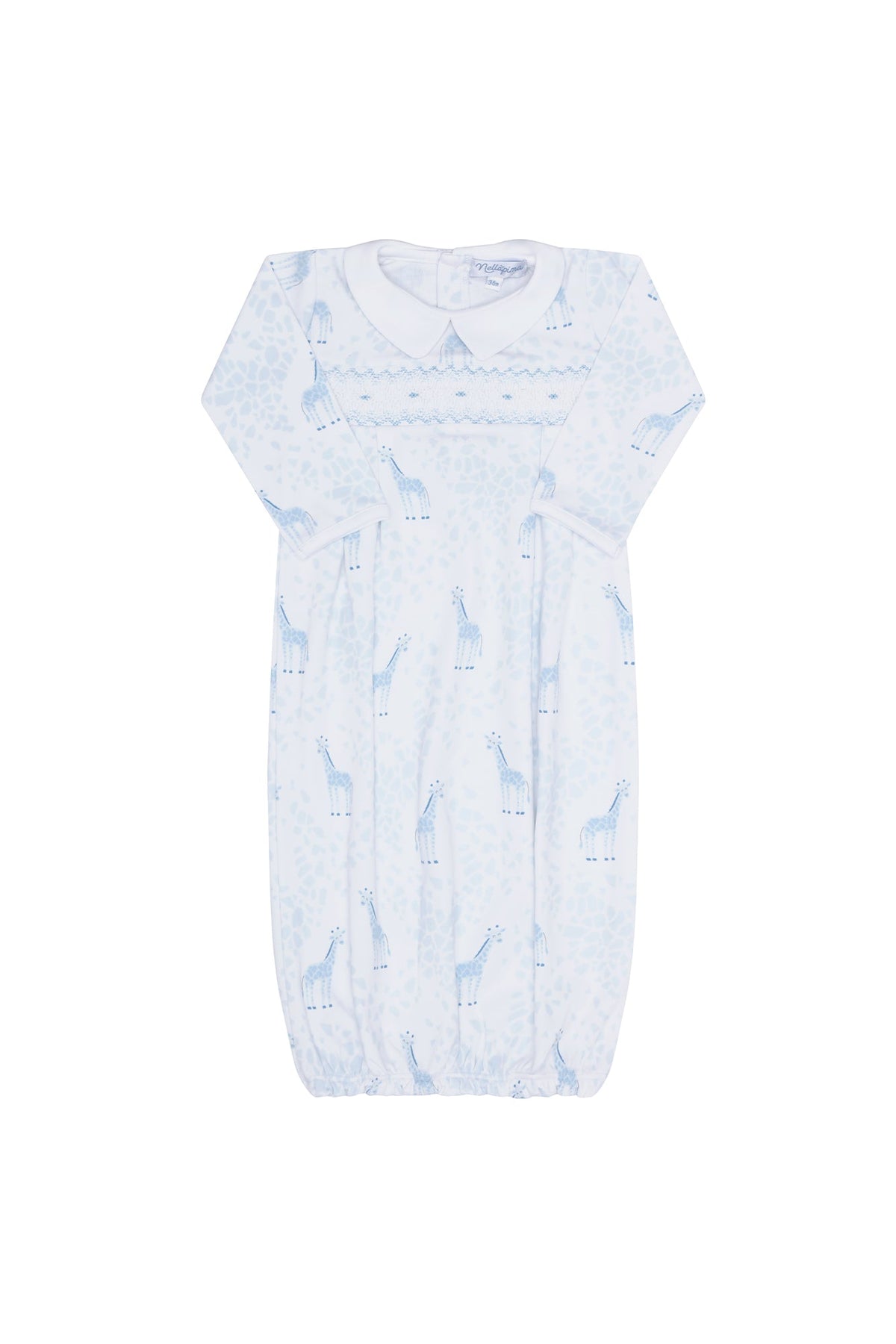 Giraffe Print Smocked Gown