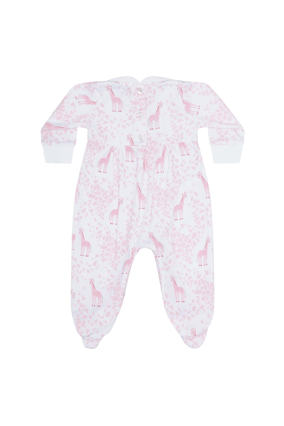 Giraffe Print Smocked Footie