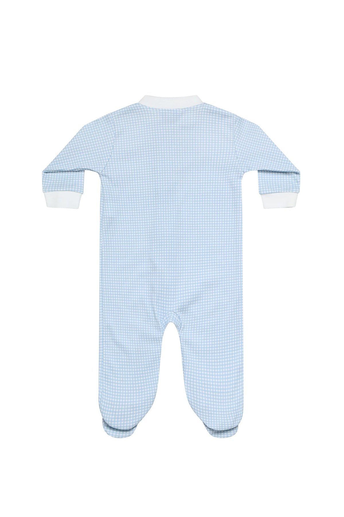 Gingham Zipper Footie