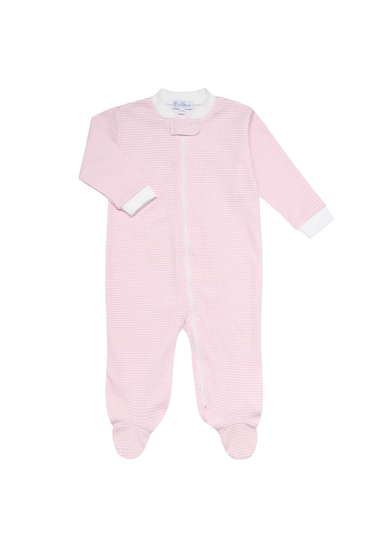 Gingham Zipper Footie